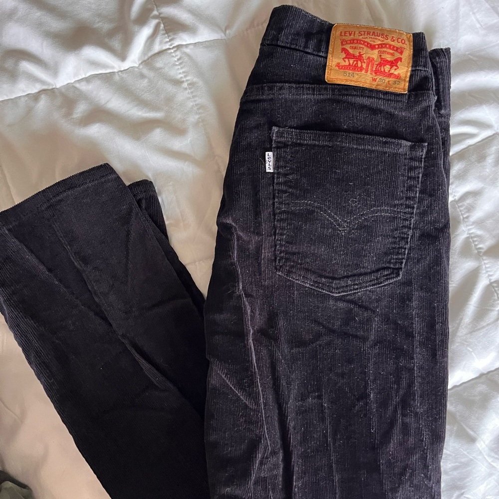 Black corduroy Levi’s mens pants